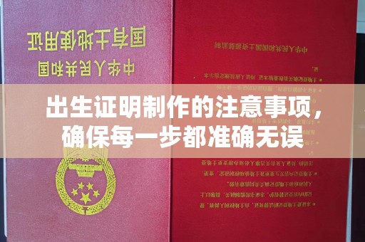 贵定出生证明制作的注意事项，确保每一步都准确无误