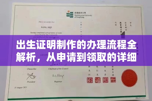 贵定出生证明制作的办理流程全解析，从申请到领取的详细指南