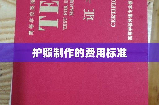 贵定护照制作的费用标准